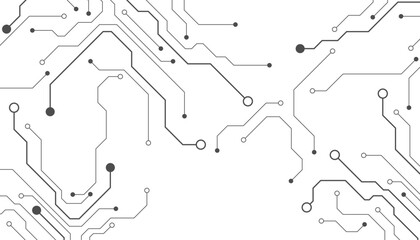Circuit board digital abstract background. Motherboard technology texture design. AI semiconductor and computer processor on tech bg. Vector illustration