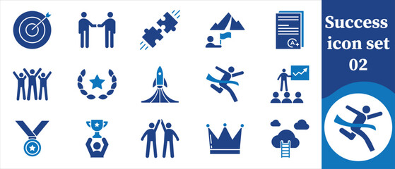 Success icons, images, layouts, performance, positive emotions, reports, charts, career, information, art, simple, office, business, banking and more