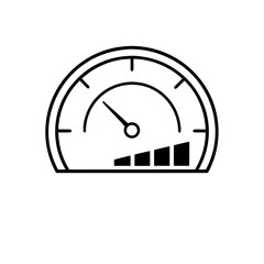 Speedometer with rising bars