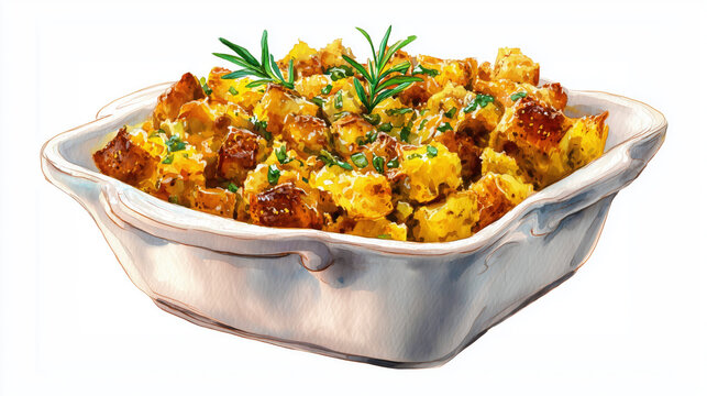 Delicious Roasted Stuffing Dish Perfect for Thanksgiving Celebrations and Family Gatherings
