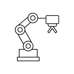 Robotic arm outline illustration