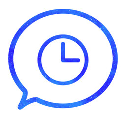 青い星空｜時計アイコンの吹き出し