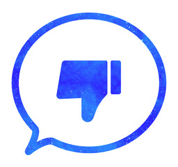 青い星空｜バッドマークの吹き出し