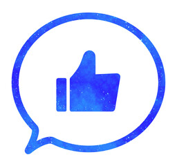 青い星空｜グッドマークの吹き出し