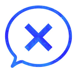 青い星空｜バツマークの吹き出し