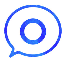 青い星空｜丸マークの吹き出し