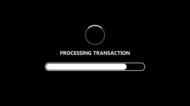 Processing transaction and payment approved. Concept of online banking and ecommerce.4k video
