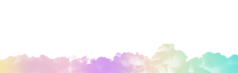 Abstract colorful clouds on transparent background