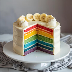 Rainbow Cake: Deliciousness in vibrant, eye-catching colors