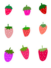 set of strawberries