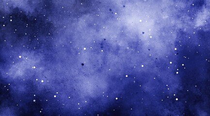 Watercolor space scene of starry night