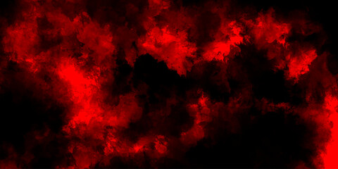 Dark red powder explosion cloud on black background. Abstract red and black grunge texture smoke. smoke fog misty texture overlay on dark black. paranormal red mystic smoke, clouds for movie.