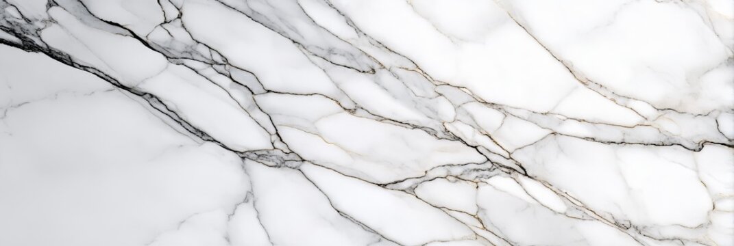 Fototapeta Elegant White Marble Texture with Grey Veins, Perfect for Luxurious Interior Design Projects.