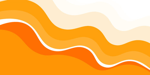 Vector orange line background curve element with white space for text and message design, overlapping layers, vector