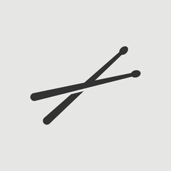 Vector Simple Isolated Drum Sticks Icon