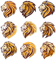 Creative lion head artwork for gaming logos esport teams and digital art
