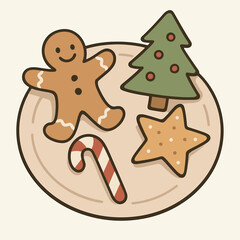 Christmas cookies on plate