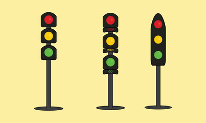 Traffic light design vector