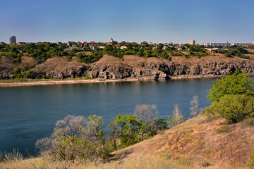 The island of Khortitsa rocks