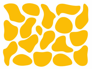 Abstract organic shapes yellow seamless pattern background art modern design element