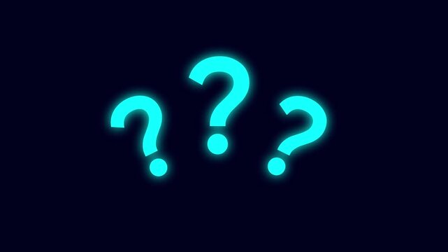 question mark icon concept animation 4K video