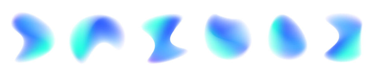 Abstract holographic drops reflect vibrant colors with a glossy finish. Their irregular shapes add organic diversity to any layout. Perfect for modern branding and art. PNG