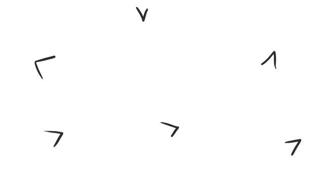 Small lines in the form of corners flicker on the screen.