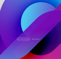 Abstract gradients blend, creating dynamic shapes. Purple, blue, pink hues dominate composition. Modern design element.