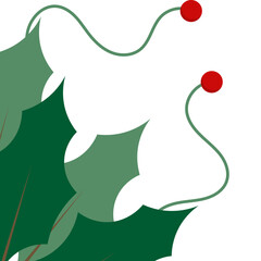 Christmas Holy Leaf Corner