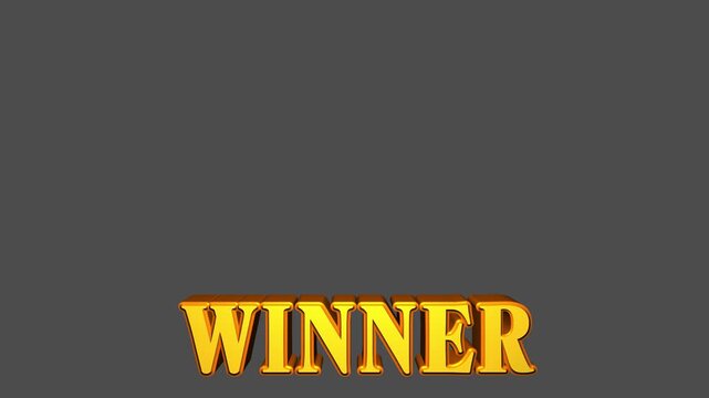 Transparent material, winner, game, caption, CG, motion, usable for YouTube, showdown