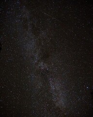 starry night sky and milky way right above