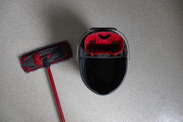 Mop and bucket setup for efficient cleaning in a home environment