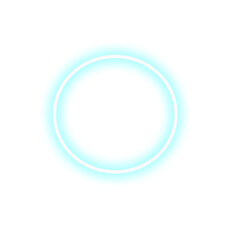Cyan Square Frame With Inner Circle And Vertical Lines isolated on a transparent background