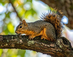 Fototapeta premium Squirrel on a branch
