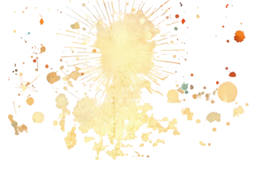 Abstract Splatter Design with Textured Beige and Brown Paint Splashes Against a Black Background