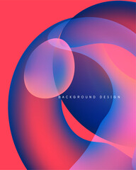 Abstract flowing shapes, vibrant colors blend. Pink, purple, blue gradients create dynamic visual effect. Modern design element.