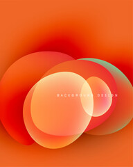 Abstract orange background. Overlapping circles create soft gradients, warm tones. Modern design element for digital projects.
