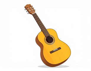 Fototapeta premium acoustic guitar isolated on white