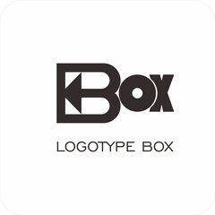 Modern Minimalist BOX Logotype - Packaging and Logistics Wordmark Template

