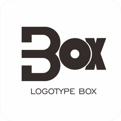 Modern Minimalist BOX Logotype - Packaging and Logistics Wordmark Template

