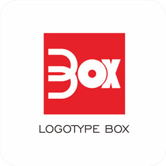 Modern Minimalist BOX Logotype - Packaging and Logistics Wordmark Template

