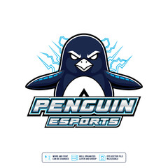 Lightning penguin logo for esports