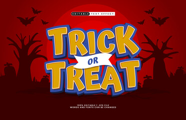trick or treat editable text effect