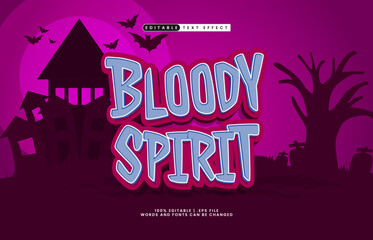 bloody spirit editable text effect