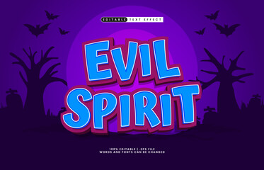 evil spirit editable text effect