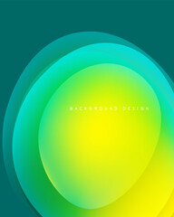 Abstract circles blend vibrant green, yellow hues. Smooth gradients create modern background design. Simple, clean aesthetic.