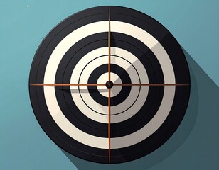 Target symbol: Aim, accuracy, precision, goal, focus, design, illustration, vector