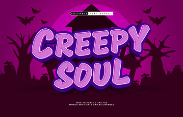 creepy soul editable text effect