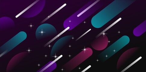 Abstract futuristic cosmic pattern with purple, teal, and magenta accents