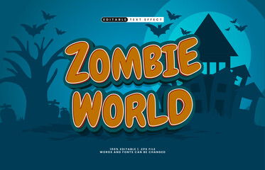 zombie world editable text effect